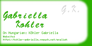 gabriella kohler business card